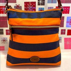 GentlyUsed Dooney& Bourke Orange Stripe Nylon Bag